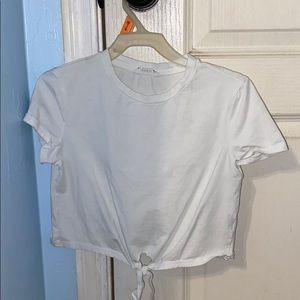 white crop top